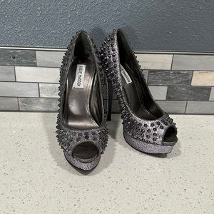 Steve Madden glitter spiked heels